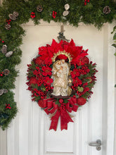 Guirlanda De Natal Sagrada Família C/ Led 65cm Verm