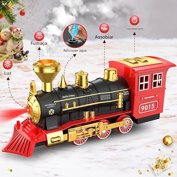 Trem Elétrico Circulatório Para Árvore de Natal